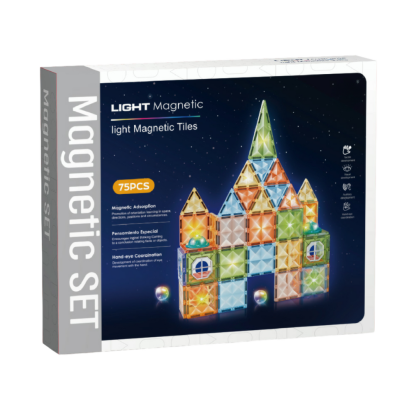 Joc magnetic Diamond cu lumini  - 75 piese (7.5 cm) PlayLearn Toys