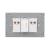 Intrerupator Dublu Mecanic LUXION cu Rama din Sticla, Standard Italian, 3M SmartElectro IntelligentHouse