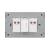 Intrerupator Dublu Mecanic LUXION cu Rama din Sticla, Standard Italian, 3M SmartElectro IntelligentHouse