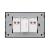 Intrerupator Dublu Mecanic LUXION cu Rama din Sticla, Standard Italian, 3M SmartElectro IntelligentHouse