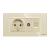 Priza Schuko + TV + Internet cu Rama Din Sticla LUXION, Standard Italian, 4M SmartElectro IntelligentHouse
