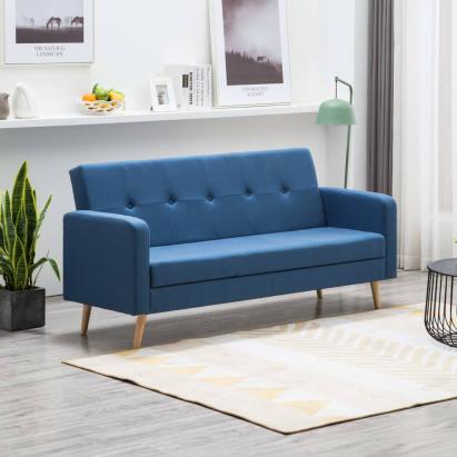 Canapea din material textil albastru GartenMobel Dekor