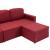 Canapea modulară extensibilă cu 3 locuri, roșu vin, textil GartenMobel Dekor