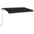 Copertină automată cu LED & senzor vânt, antracit, 450x350 cm GartenMobel Dekor