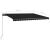 Copertină retractabilă manual cu LED, antracit, 450x350 cm GartenMobel Dekor