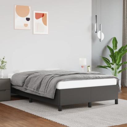 Cadru de pat fără saltea gri 120x190 cm piele artificială GartenMobel Dekor