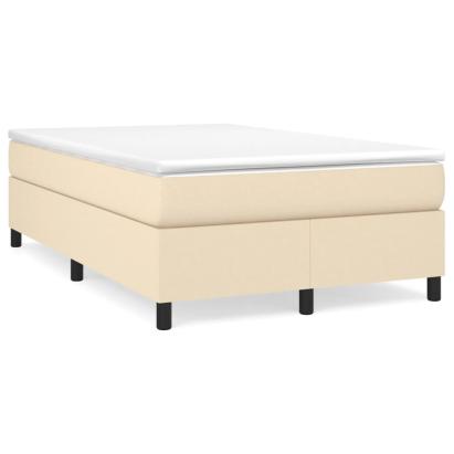 Pat continental cu saltea, crem, 120x190 cm, textil GartenMobel Dekor