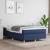Pat box spring cu saltea, albastru, 120x190 cm, material textil GartenMobel Dekor