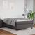 Pat box spring cu saltea, gri, 120x190 cm, piele ecologică GartenMobel Dekor
