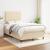 Pat continental cu saltea, crem, 120x190 cm, textil GartenMobel Dekor