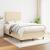 Pat continental cu saltea, crem, 120x190 cm, textil GartenMobel Dekor