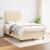 Pat continental cu saltea, crem, 120x190 cm, textil GartenMobel Dekor