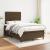Pat box spring cu saltea, maro închis, 120x190 cm, textil GartenMobel Dekor