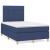 Pat box spring cu saltea, albastru, 120x190 cm, material textil GartenMobel Dekor