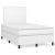 Pat box spring cu saltea, alb, 120x190 cm, piele ecologică GartenMobel Dekor