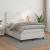 Pat box spring cu saltea, alb, 120x190 cm, piele ecologică GartenMobel Dekor
