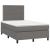 Pat box spring cu saltea, gri, 120x190 cm, piele ecologică GartenMobel Dekor