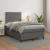 Pat box spring cu saltea, gri, 120x190 cm, piele ecologică GartenMobel Dekor