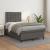 Pat box spring cu saltea, gri, 120x190 cm, piele ecologică GartenMobel Dekor
