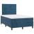 Pat box spring cu saltea, albastru închis, 120x190 cm, catifea GartenMobel Dekor