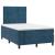 Pat box spring cu saltea, albastru închis, 120x190 cm, catifea GartenMobel Dekor