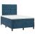 Pat box spring cu saltea, albastru închis, 120x190 cm, catifea GartenMobel Dekor