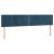 Pat box spring cu saltea/LED albastru închis 120x190cm catifea GartenMobel Dekor
