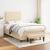Pat continental cu saltea, crem, 120x190 cm, textil GartenMobel Dekor