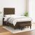 Pat box spring cu saltea, maro închis, 120x190 cm, textil GartenMobel Dekor