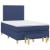 Pat box spring cu saltea, albastru, 120x190 cm, material textil GartenMobel Dekor