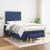 Pat box spring cu saltea, albastru, 120x190 cm, material textil GartenMobel Dekor