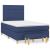Pat box spring cu saltea, albastru, 120x190 cm, material textil GartenMobel Dekor