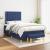 Pat box spring cu saltea, albastru, 120x190 cm, material textil GartenMobel Dekor