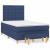 Pat box spring cu saltea, albastru, 120x190 cm, material textil GartenMobel Dekor