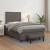 Pat box spring cu saltea, gri, 120x190 cm, piele ecologică GartenMobel Dekor