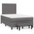 Pat box spring cu saltea, gri, 120x190 cm, piele ecologică GartenMobel Dekor
