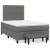 Pat box spring cu saltea, gri, 120x190 cm, piele ecologică GartenMobel Dekor