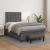 Pat box spring cu saltea, gri, 120x190 cm, piele ecologică GartenMobel Dekor