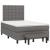 Pat box spring cu saltea, gri, 120x190 cm, piele ecologică GartenMobel Dekor