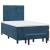 Pat box spring cu saltea, albastru închis, 120x190 cm, catifea GartenMobel Dekor