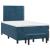 Pat box spring cu saltea, albastru închis, 120x190 cm, catifea GartenMobel Dekor