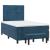 Pat box spring cu saltea, albastru închis, 120x190 cm, catifea GartenMobel Dekor