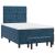 Pat box spring cu saltea, albastru închis, 120x190 cm, catifea GartenMobel Dekor