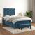 Pat box spring cu saltea, albastru închis, 120x190 cm, catifea GartenMobel Dekor