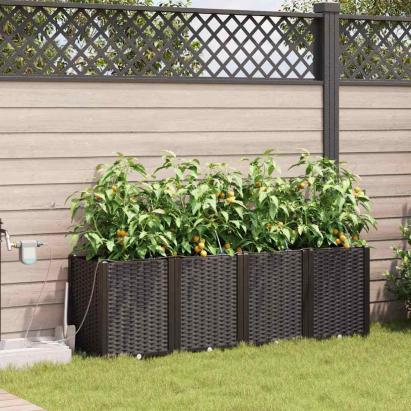 Ghivece pentru grădină Maro 160 x 40 x 52 cm Oțel GartenMobel Dekor