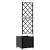 Ghiveci de grădină cu trellis Negru 40 x 40 x 143 cm PP GartenMobel Dekor