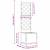 Ghiveci de grădină cu trellis Negru 40 x 40 x 143 cm PP GartenMobel Dekor