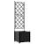 Ghiveci de grădină cu trellis Negru 40 x 40 x 143 cm PP GartenMobel Dekor