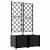 Ghiveci de grădină cu trellis 2 pcs Negru 80 x 40 x 143 cm PP GartenMobel Dekor
