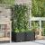 Ghiveci de grădină cu trellis 2 pcs Negru 80 x 40 x 143 cm PP GartenMobel Dekor